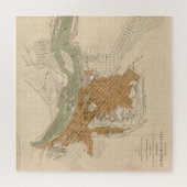  kaart van Richmond VA (1864) Legpuzzel (Horizontaal)