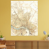  kaart van Richmond Virginia (1934) Canvas Afdruk (Insitu (Woonkamer))