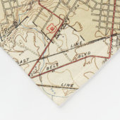  kaart van Richmond Virginia (1934) Fleece Deken (Hoek)