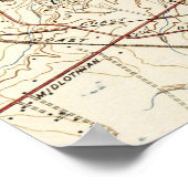  kaart van Richmond Virginia (1934) Poster (Hoek)