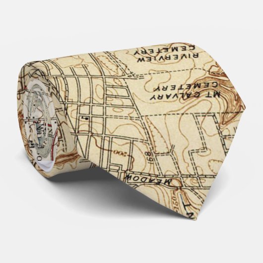  kaart van Richmond Virginia (1934) Stropdas (Opgerold)