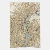  kaart van Richmond Virginia (1934) Theedoek (Verticaal)