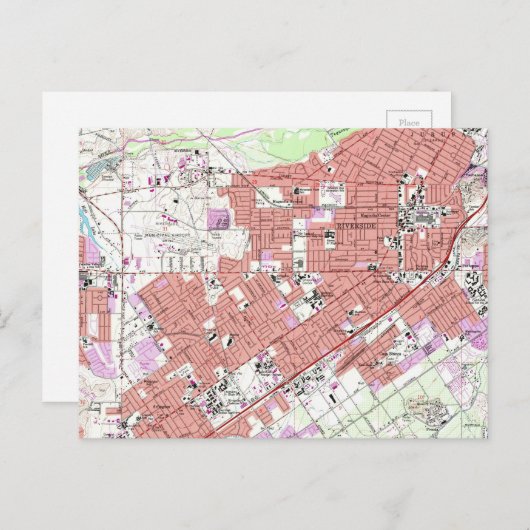  kaart van Riverside California (1967) (Voorkant / Achterkant)