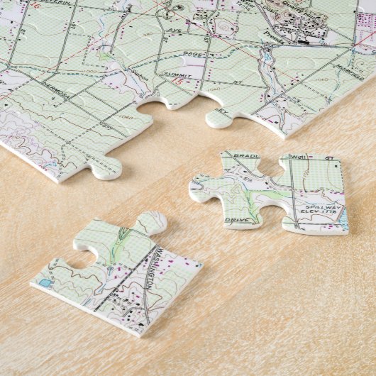  kaart van Riverside California (1967) Legpuzzel (Zijkant)