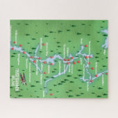 Kaart van rivier de Shannon Ierland Legpuzzel (Horizontaal)