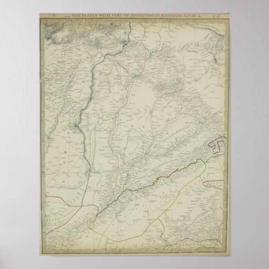 Kaart van riviersystemen poster (Voorkant)