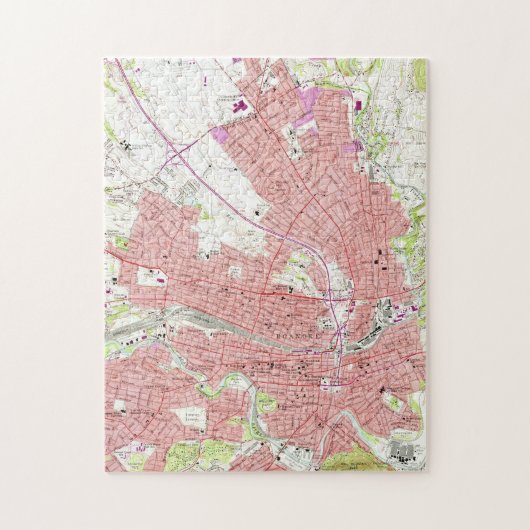  kaart van Roanoke Virginia (1963) Legpuzzel (Verticaal)