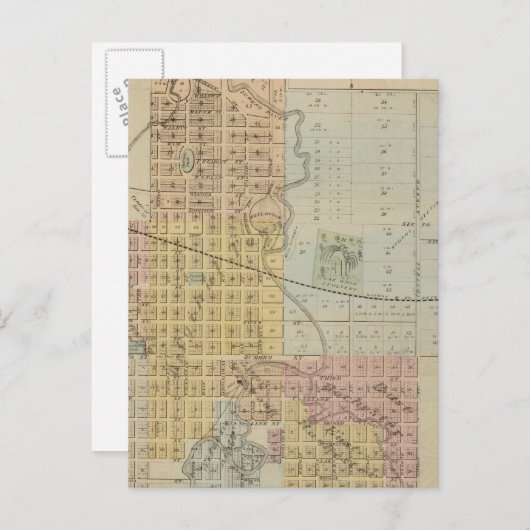 Kaart van Rochester, Minnesota (Voorkant / Achterkant)