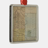 Kaart van Rochester, Minnesota Metalen Ornament (Rechts)