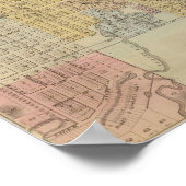 Kaart van Rochester, Minnesota Poster (Hoek)