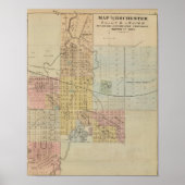 Kaart van Rochester, Minnesota Poster (Voorkant)