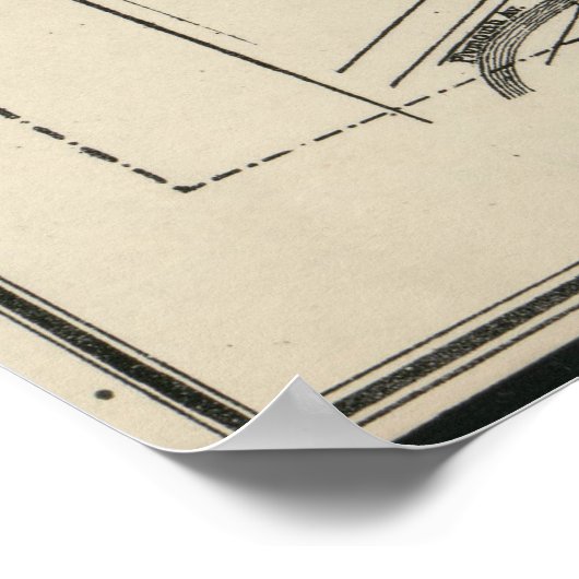  kaart van Rochester NY (1872) Poster (Hoek)