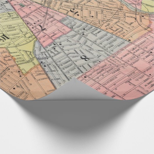  kaart van Rochester NY (1901) Cadeaupapier (Hoek)