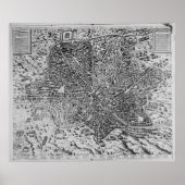 Kaart van Rome, 1579 Poster (Voorkant)