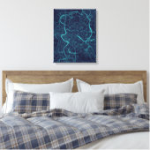 Kaart van Rome Canvas Afdruk (Insitu (Slaapkamer))