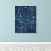 Kaart van Rome Canvas Afdruk (Insitu (Houten vloer))