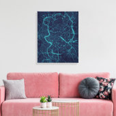 Kaart van Rome Canvas Afdruk (Insitu (Woonkamer))