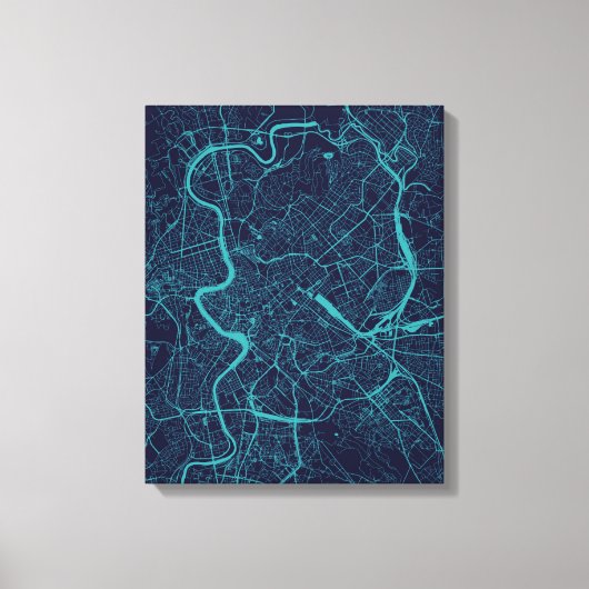 Kaart van Rome Canvas Afdruk (Voorkant)