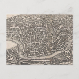  kaart van Rome Italië (1652)