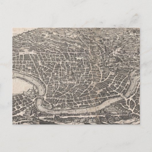 kaart van Rome Italië (1652) (Voorkant)
