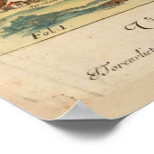 kaart van Rome Italië (1660) Poster (Hoek)