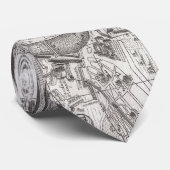  kaart van Rome Italië (1721) 2 Stropdas (Opgerold)