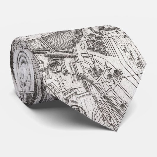  kaart van Rome Italië (1721) 2 Stropdas (Opgerold)