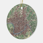  kaart van Rome Italië (1721) Keramisch Ornament (Links)