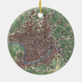  kaart van Rome Italië (1721) Keramisch Ornament (Achterkant)