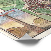  kaart van Rome Italië (1721) Poster (Hoek)