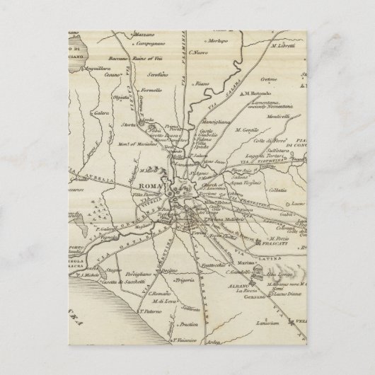 kaart van Rome Italië (1821) (Voorkant)