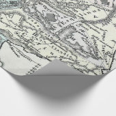  kaart van Rome Italië (1862) Cadeaupapier (Hoek)