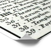  kaart van Rome Italië (1862) Poster (Hoek)