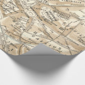  kaart van Rome Italië (1870) Cadeaupapier (Hoek)