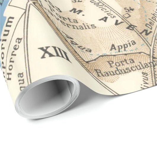  kaart van Rome Italië (1870) Cadeaupapier (Rol Hoek)