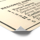  kaart van Rome Italië (1870) Poster (Hoek)