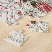  kaart van Rome, Italië. Legpuzzel (Zijkant)