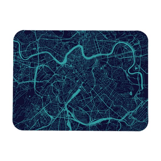 Kaart van Rome Magneet (Horizontaal)