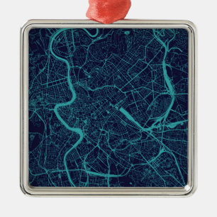Kaart van Rome Metalen Ornament