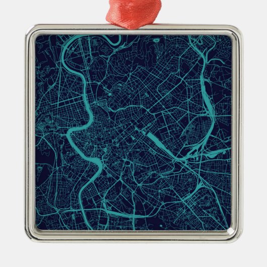 Kaart van Rome Metalen Ornament (Voorkant)