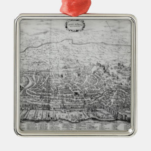 Kaart van Rome Metalen Ornament