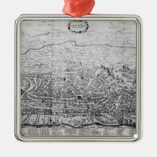Kaart van Rome Metalen Ornament (Voorkant)