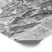 Kaart van Rome Poster (Hoek)