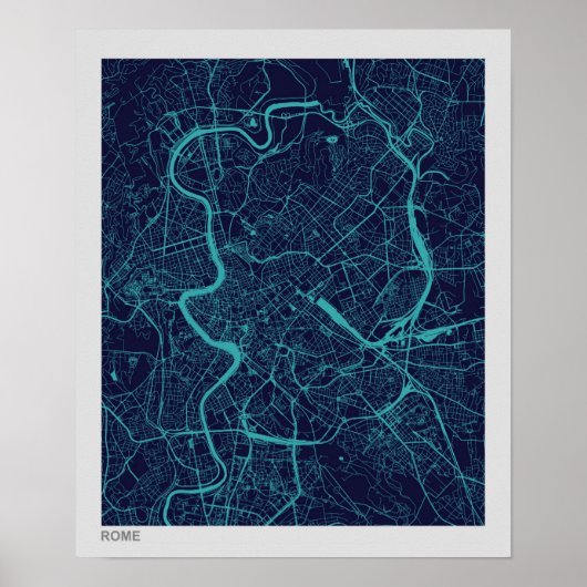Kaart van Rome Poster (Voorkant)