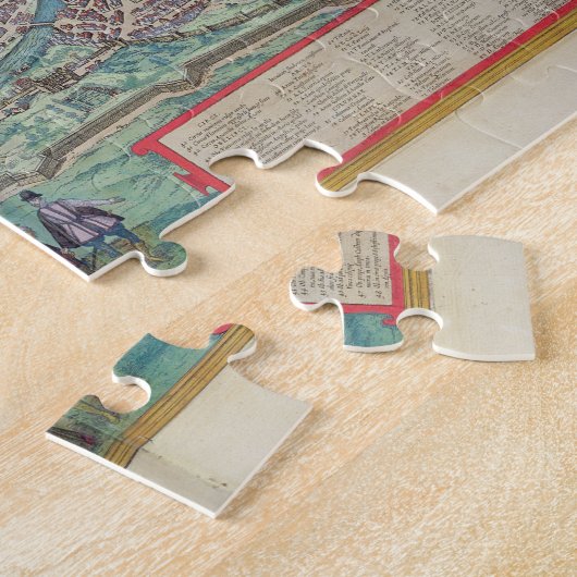 Kaart van Rome, van "Civitates Orbis Terrarum" doo Legpuzzel (Zijkant)