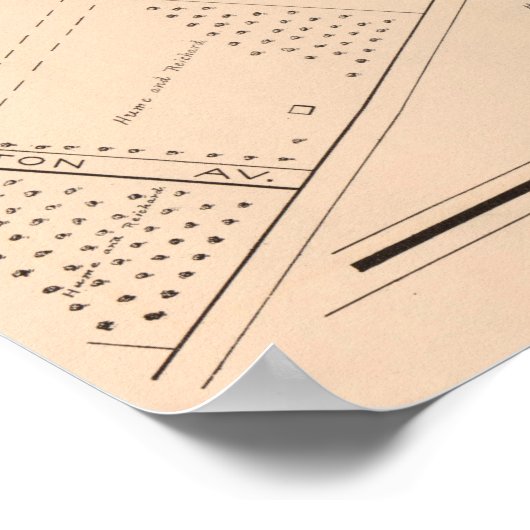  kaart van Roselle NJ (1887) Poster (Hoek)