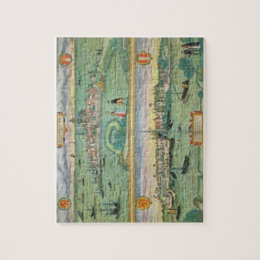 Kaart van Rotterdam en Gouda, van 'Civitates Orbis Legpuzzel (Verticaal)