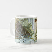  kaart van Rotterdam Nederland (1649) Koffiemok (Voorkant links)