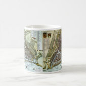  kaart van Rotterdam Nederland (1649) Koffiemok (Center)