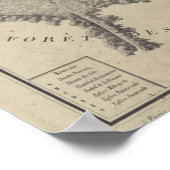  kaart van Rouen France (jaren 1700) Poster (Hoek)